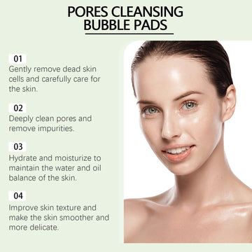 Pore Care Cleansing Pad Malic Acid Exfoliating Pads Facial Sponges Soothes and Refreshes Pores Moisturizes Skin Cleansing Pad